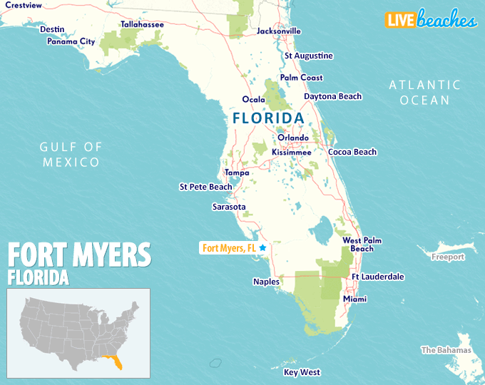 Map Of Fort Myers Florida Live Beaches