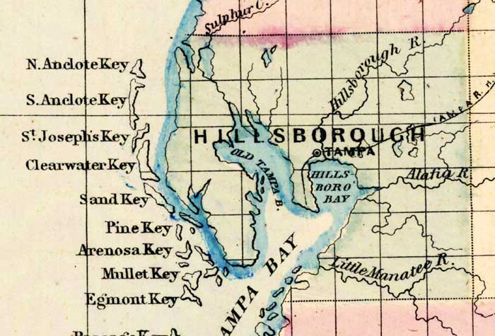 Map Of Hillsborough County Florida 1877