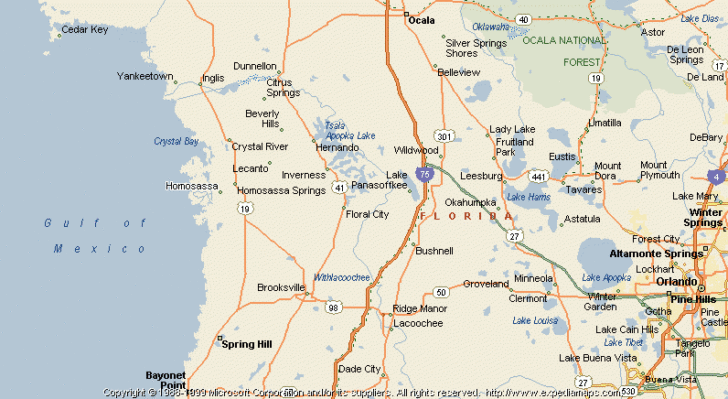Map Of Homosassa Florida