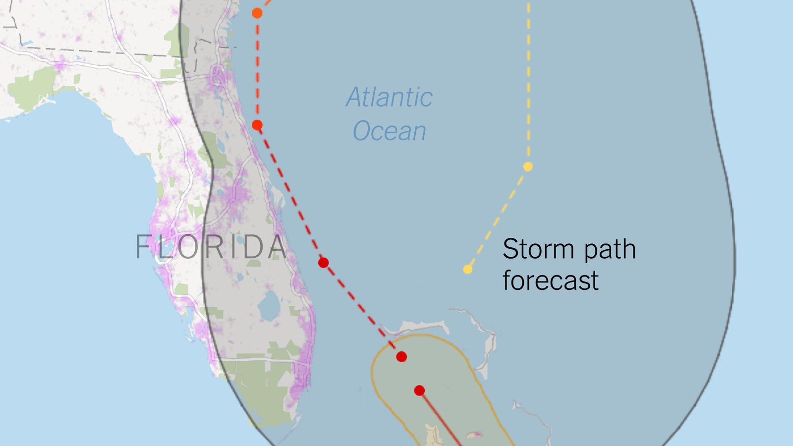 Map Of Hurricane Matthew s Path The New York Times