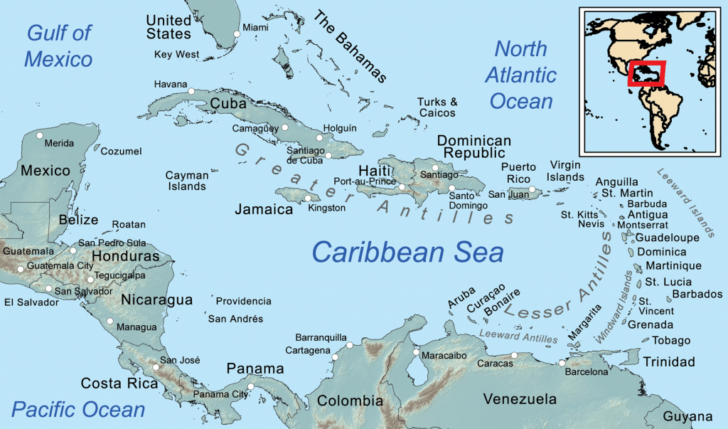 Map Of Florida And Caribbean