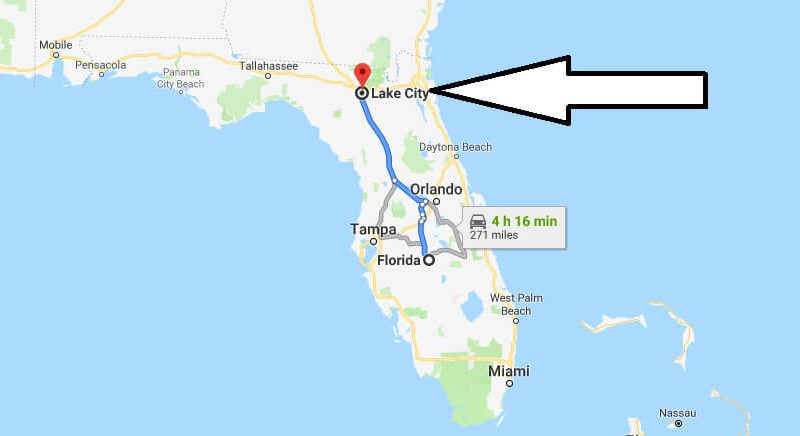 Map Of Lake City Florida Florida Map
