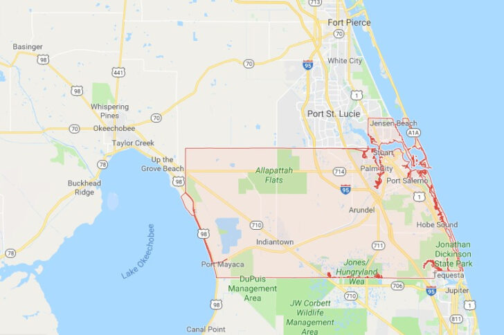 Map Of Martin County Fl Map Nhautoservice Maps Of Florida 7897
