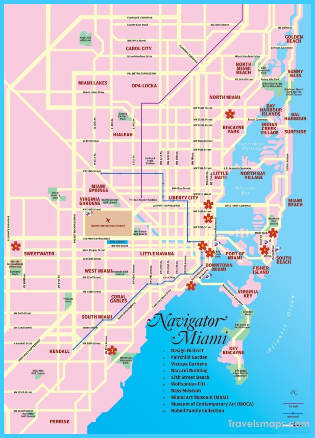 Map Of Miami Florida TravelsMaps Com