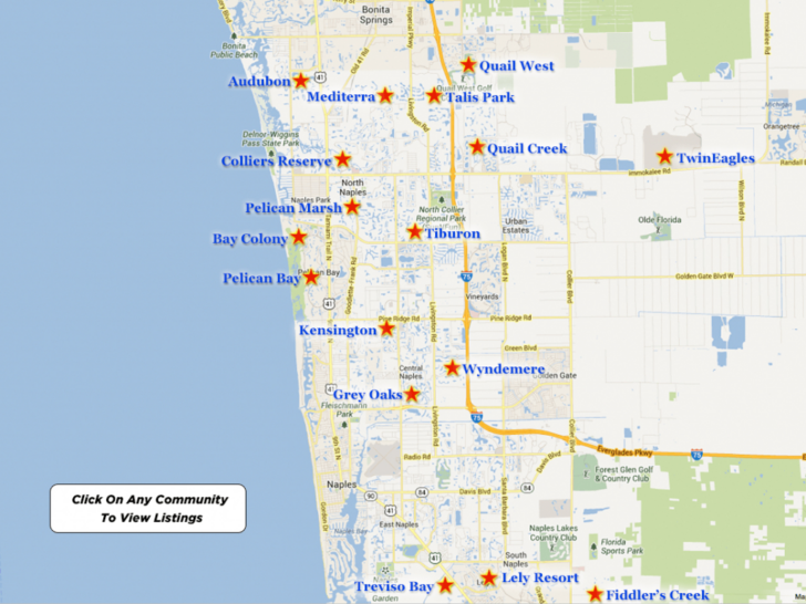 Map Of Naples Florida Neighborhoods Printable Maps  Maps Of Florida