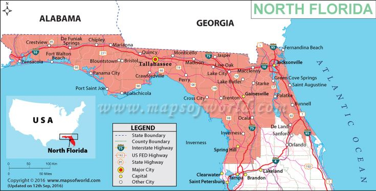 Map Of Northern Florida Northern Florida Map Of Florida Cities 