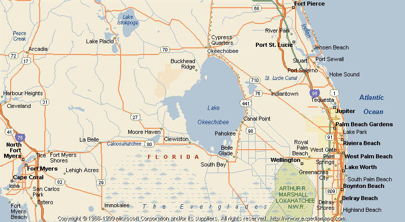 Map Of Okeechobee