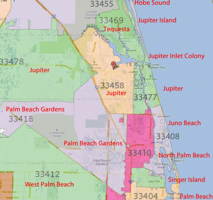 Map Of Palm Beach County Florida