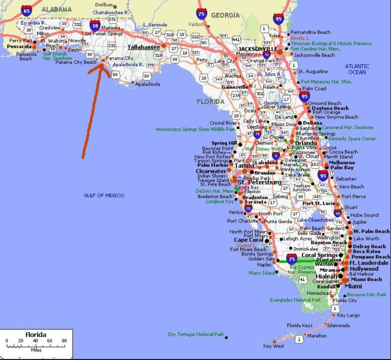 Map Of Panama City Beach Florida Time Zones Map World 