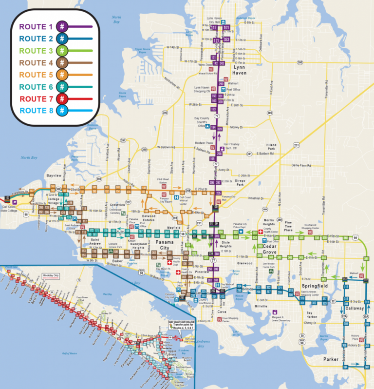 Map Of Panama City Florida And Surrounding Towns Printable Maps | Maps ...