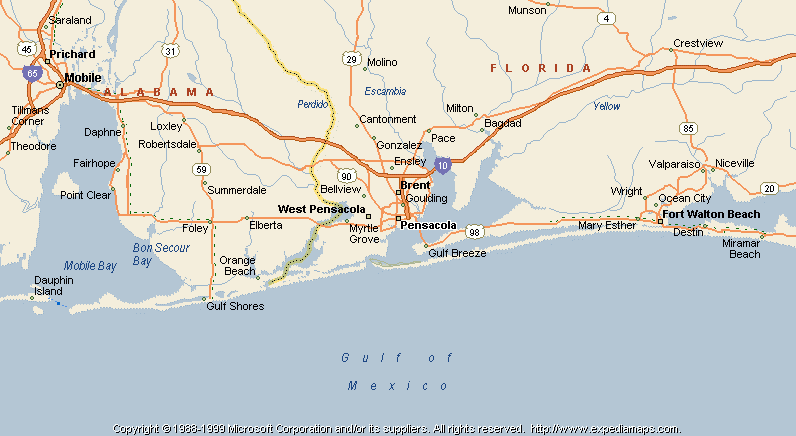 Map Of Pensacola