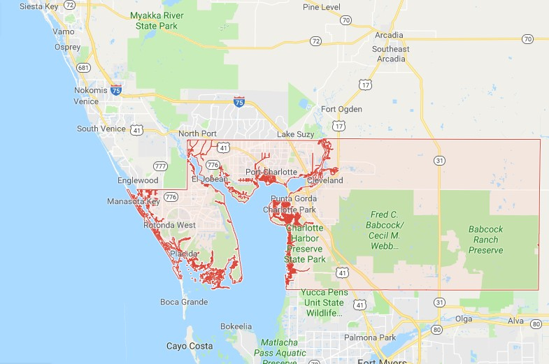 Map Of Port Charlotte Florida Area