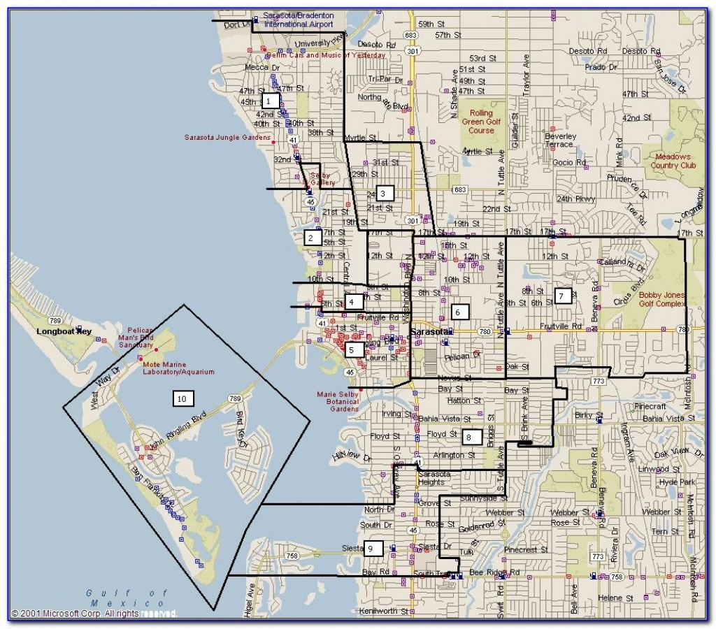 Map Of Sarasota Florida Neighborhoods Printable Maps