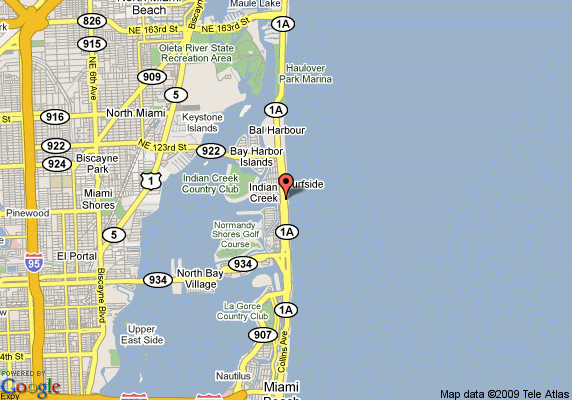Map Of Solara Surfside Miami