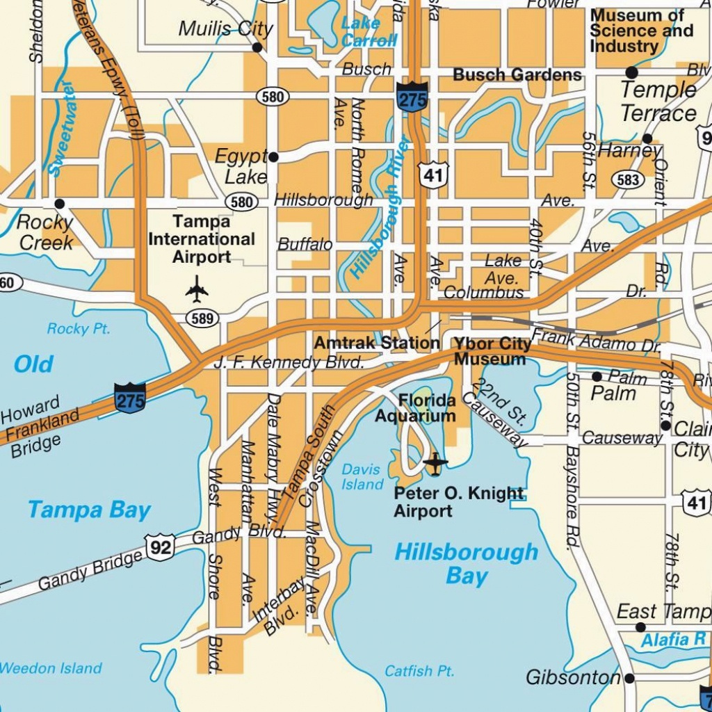 Map Of Tampa Florida And Surrounding Area Printable Maps