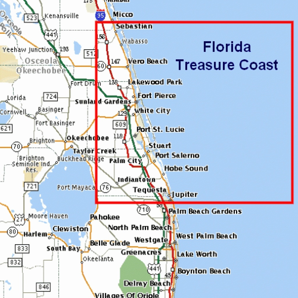 Map Of Florida East Coast Beaches Maps Of Florida 9916