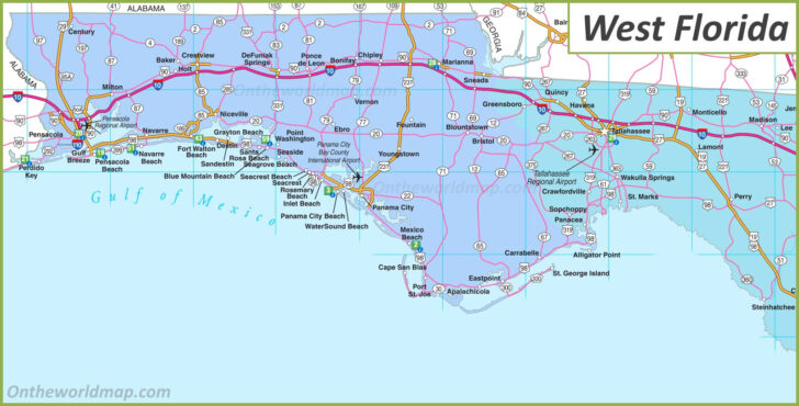 Map Of West Florida | Maps Of Florida