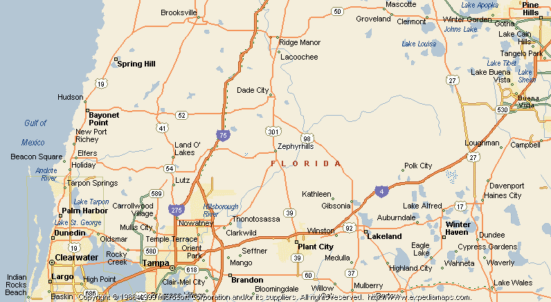 Map Of Zephyrhills