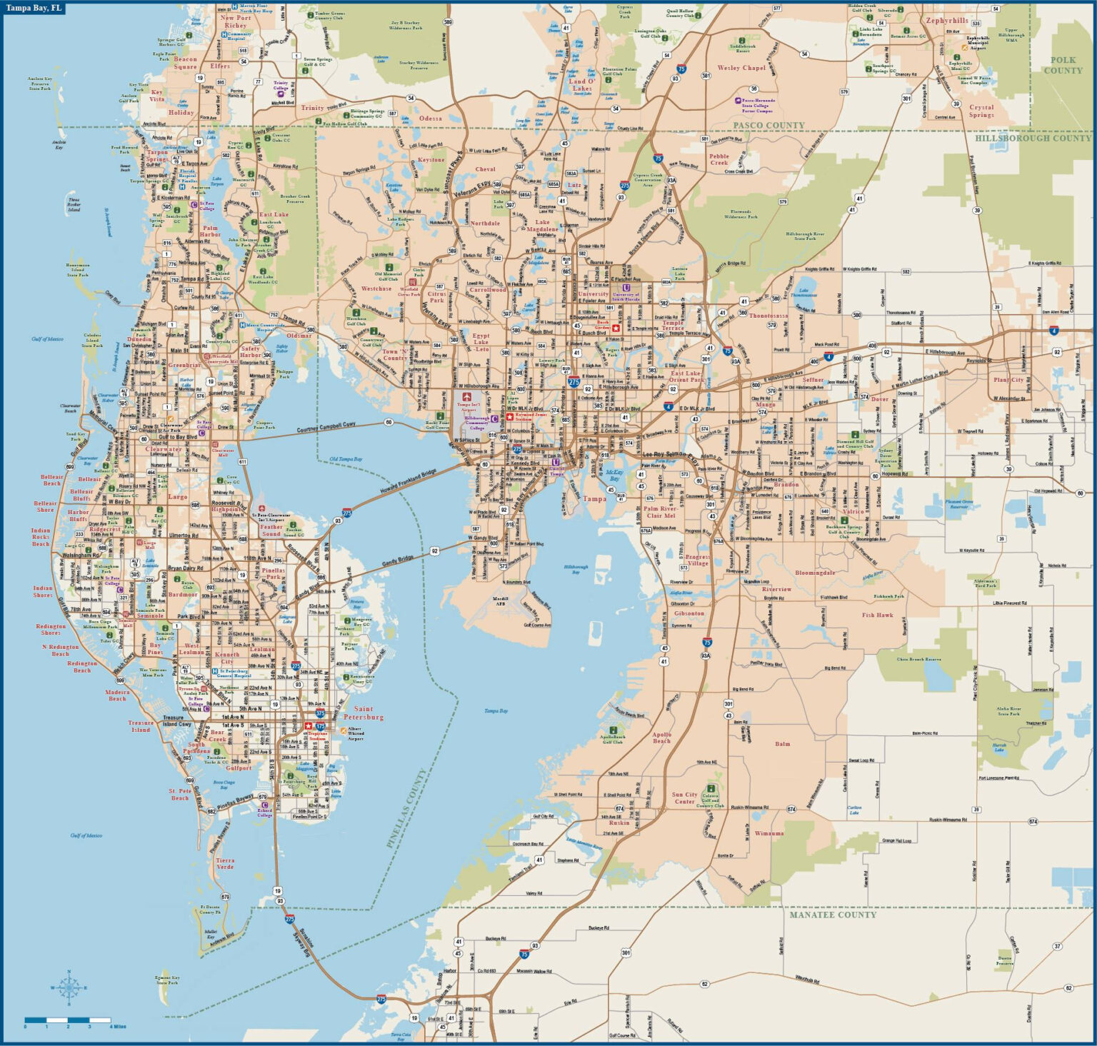 Mapas Detallados De Tampa Para Descargar Gratis E Imprimir | Maps Of ...