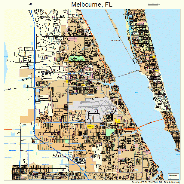 Melbourne Florida Street Map 1243975