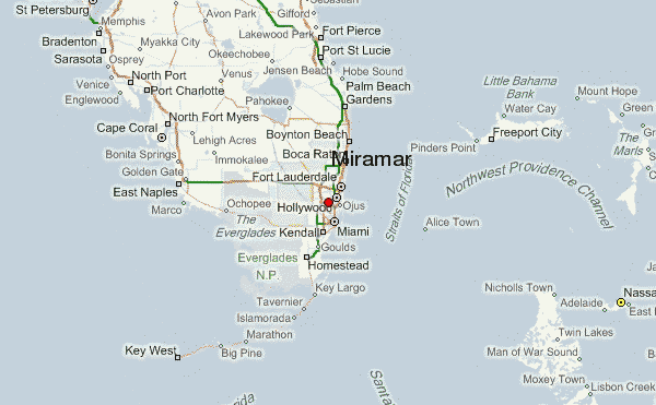 Map Of Miramar Florida