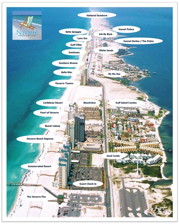 Navarre Beach Florida Map Map Of The World