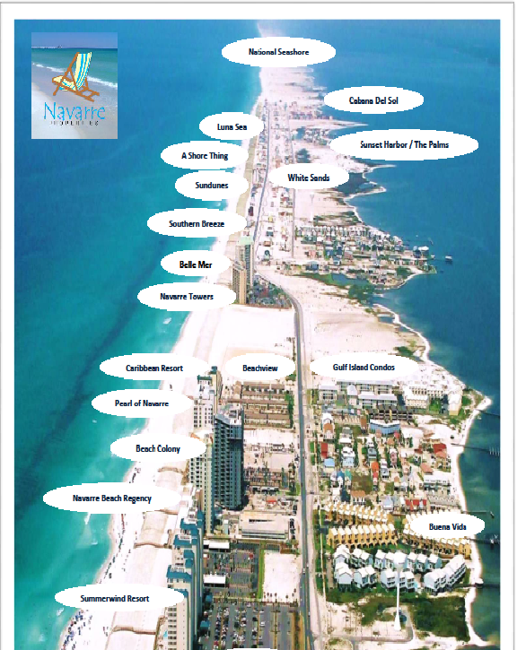 Map Of Navarre Beach Florida