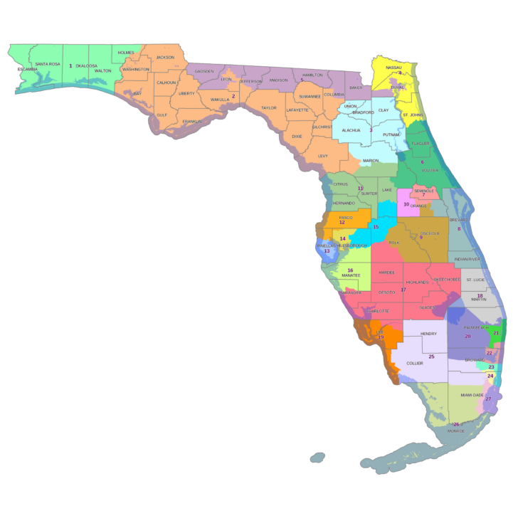Map Of Florida Congressional Districts
