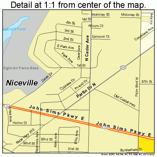 Niceville Florida Street Map 1248750