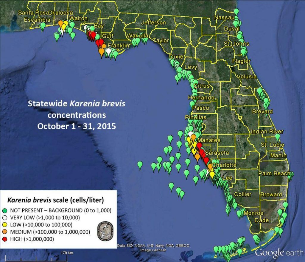 Map Of Red Tide In Florida Maps Of Florida