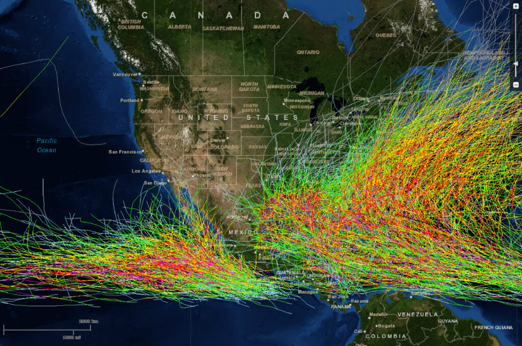 NOAA Provides Easy Access To Historical Hurricane Tracks Department ...