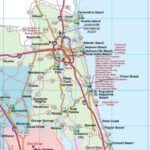 Northeast Florida Road Map Showing Main Towns Cities And Highways