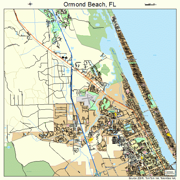 Ormond Beach Florida Street Map 1253150