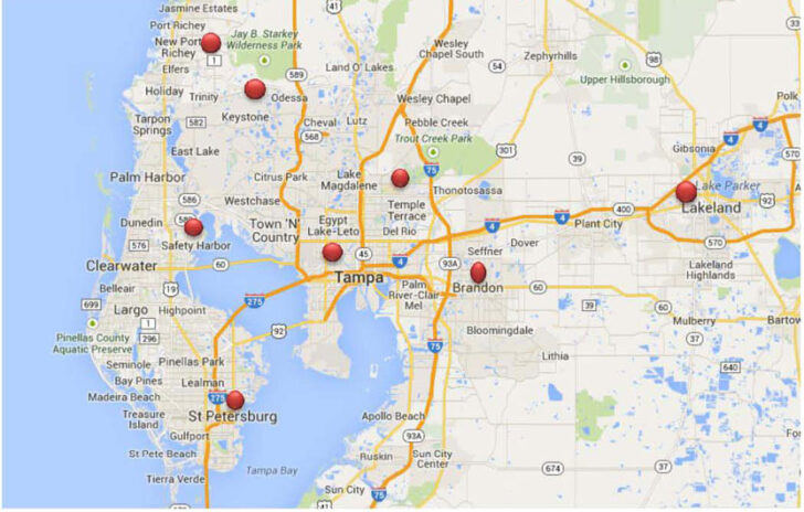Map Of Hospitals In Florida
