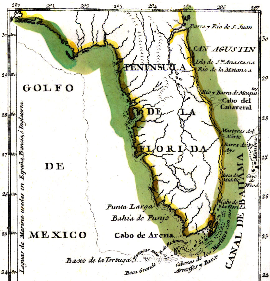 Peninsula De La Florida 1783