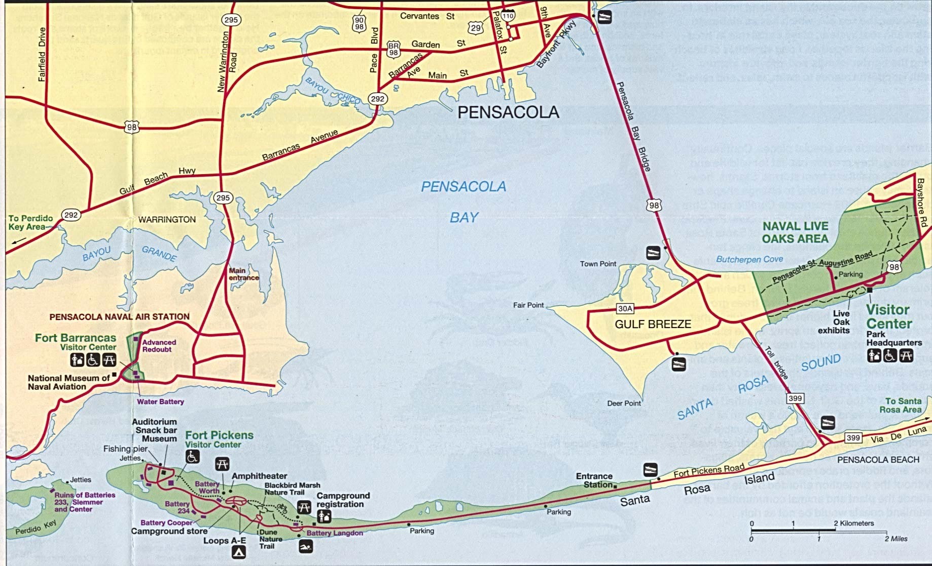 Pensacola Map Mapsof Net