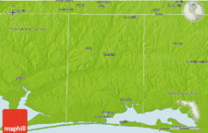 physical 3d map of okaloosa county Physical 3D Map Of Okaloosa County