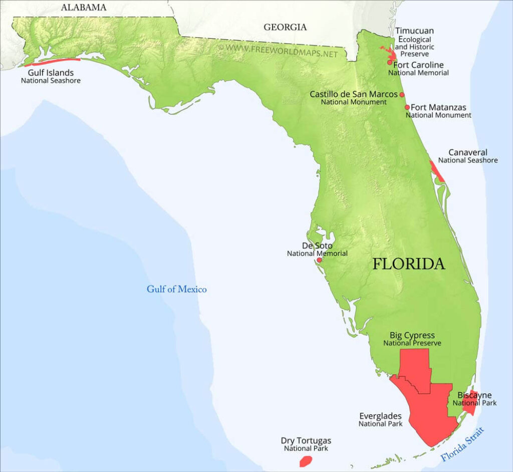 Physical Map Of Florida | Maps Of Florida