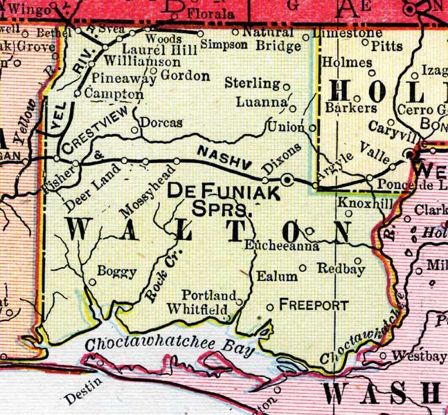 Map Of Walton County Florida