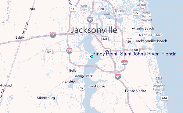 Piney Point Saint Johns River Florida Tide Station Location Guide