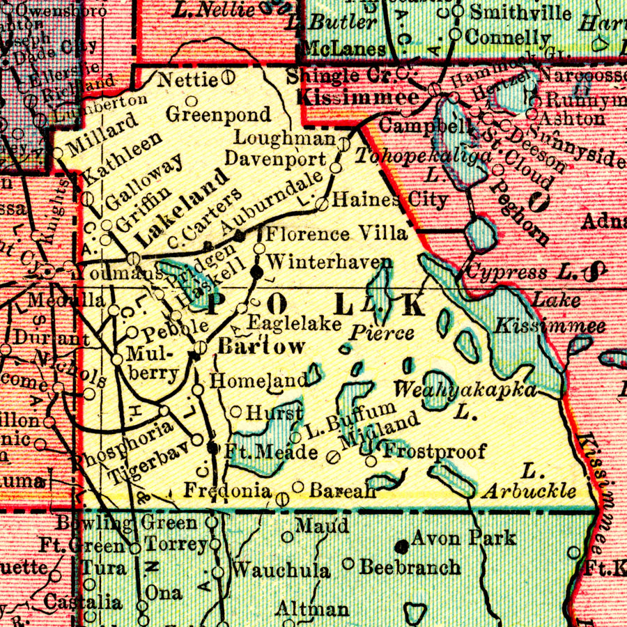 Map Of Polk County Florida Maps Of Florida