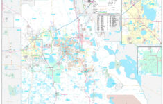 Polk County FL Wall Map Premium Style By MarketMAPS