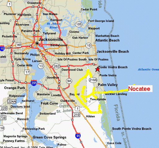 Ponte Vedra Beach Fl Maps Ponte Vedra Beach Jacksonville Beach Map 
