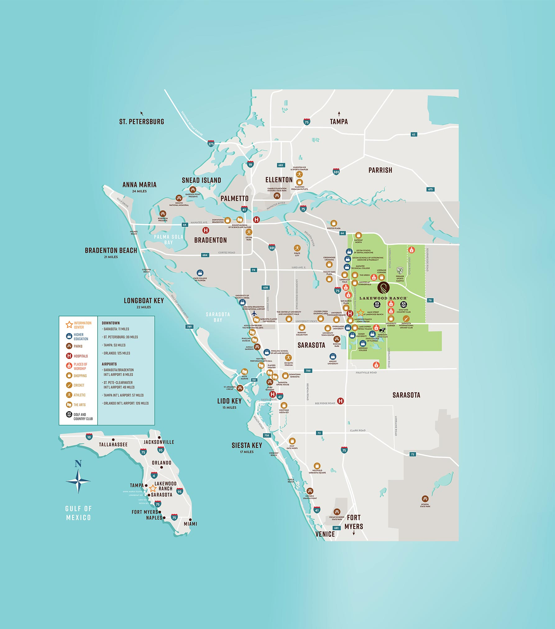 Regional Map Lakewood Ranch Maps Of Florida