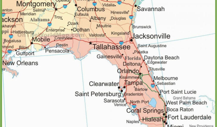 Map Of Florida And Alabama