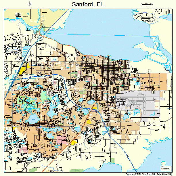 Sanford Florida Street Map 1263650