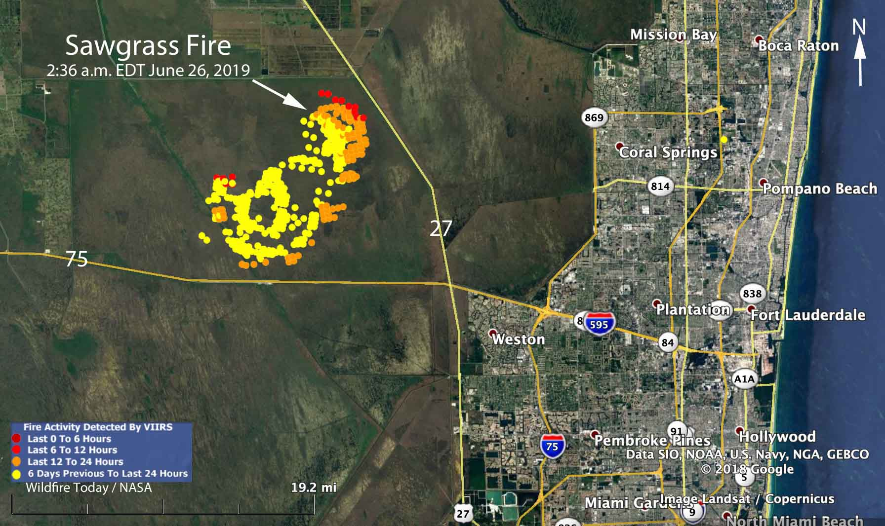 Sawgrass Fire In Florida Briefly Closes Interstate 75 Wildfire Today