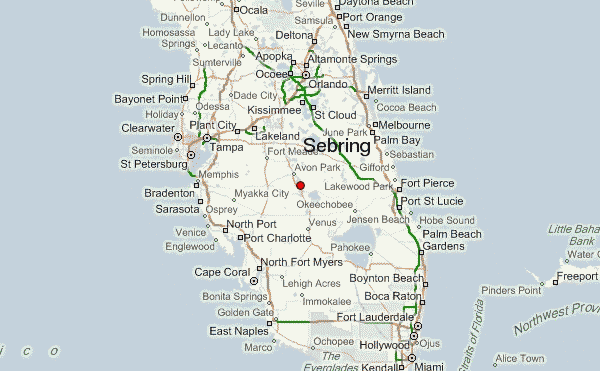 Map Of Sebring Florida