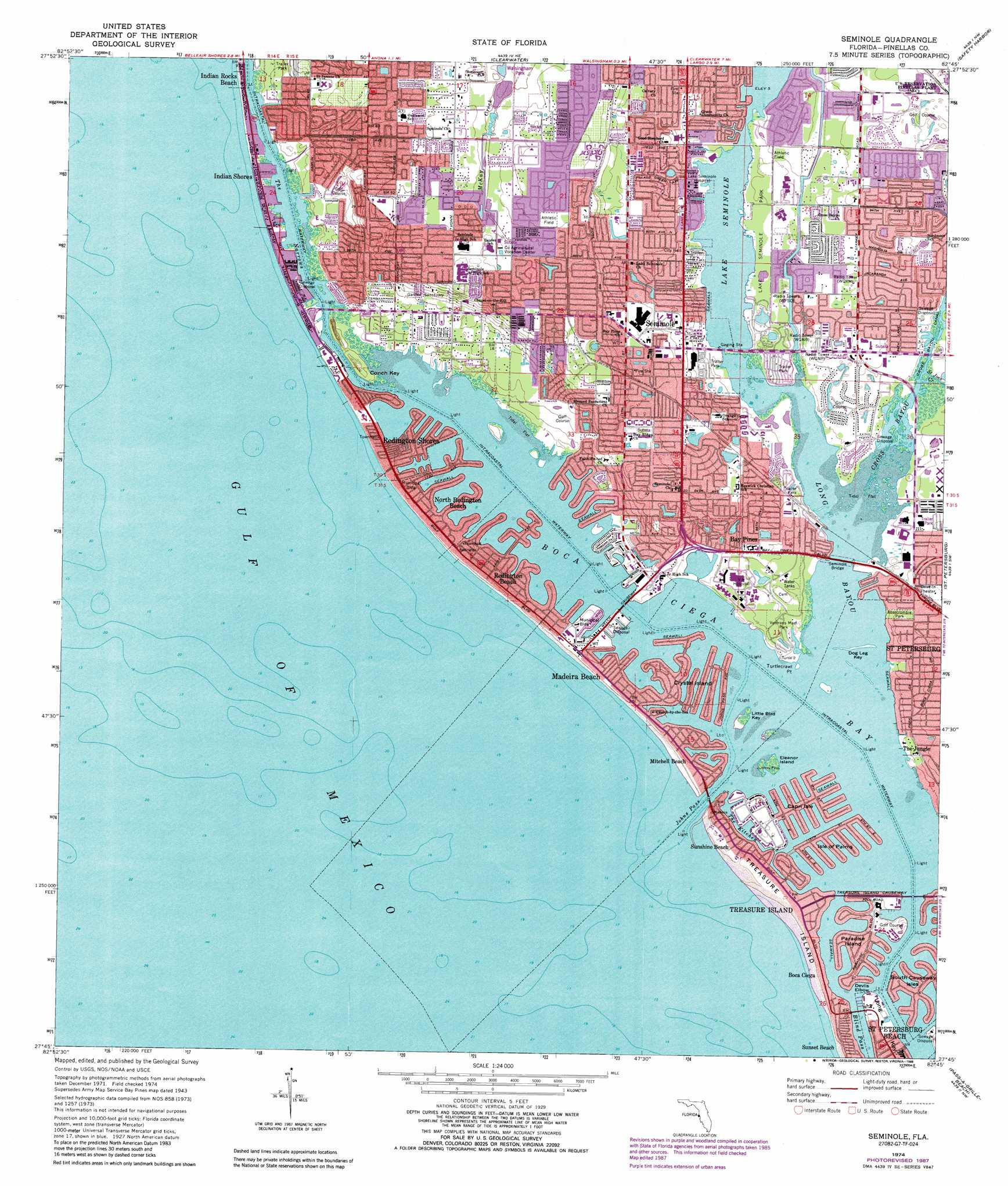 Seminole Topographic Map 1 24 000 Scale Florida