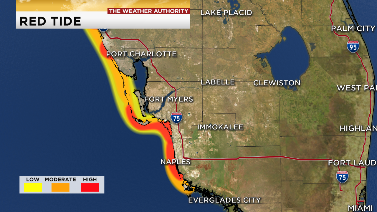 Southwest Florida Red Tide Map For Aug 31